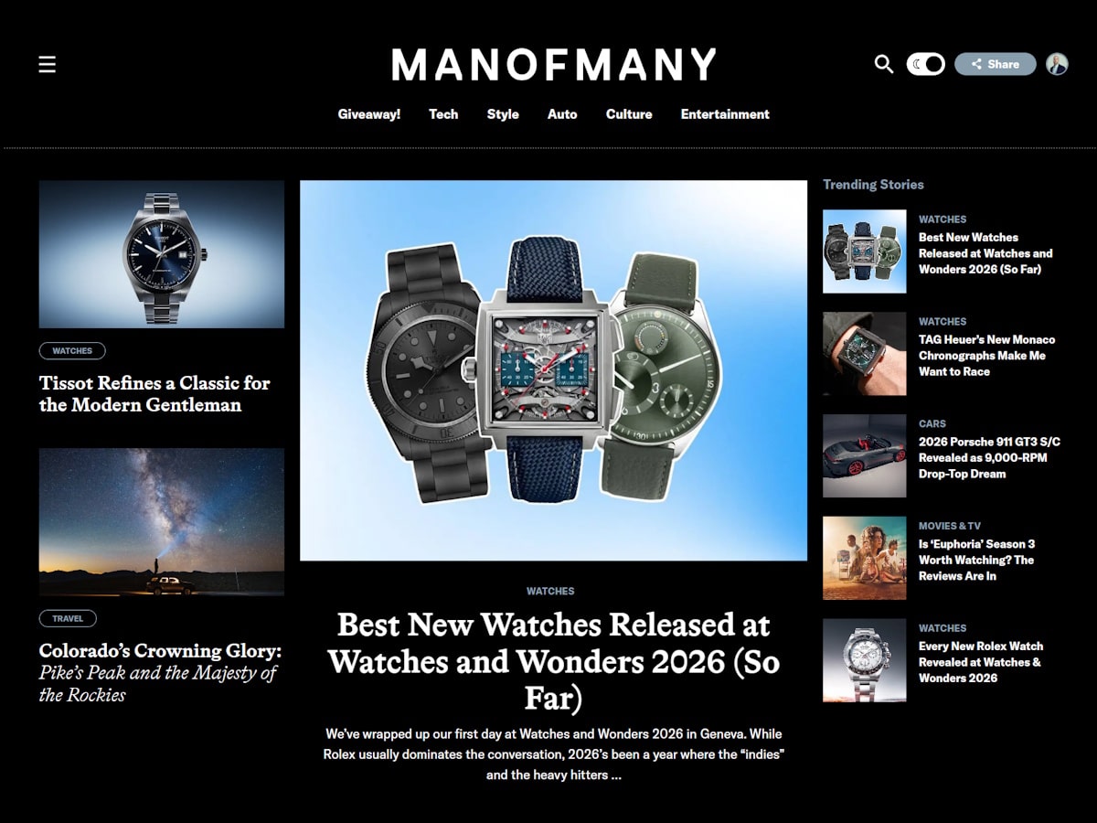 Man of many lifestyle site