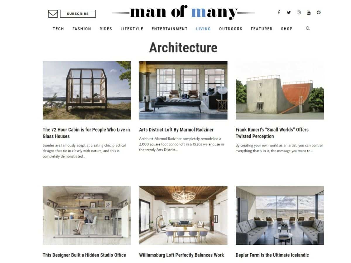 Man of Many architecture section screenshot