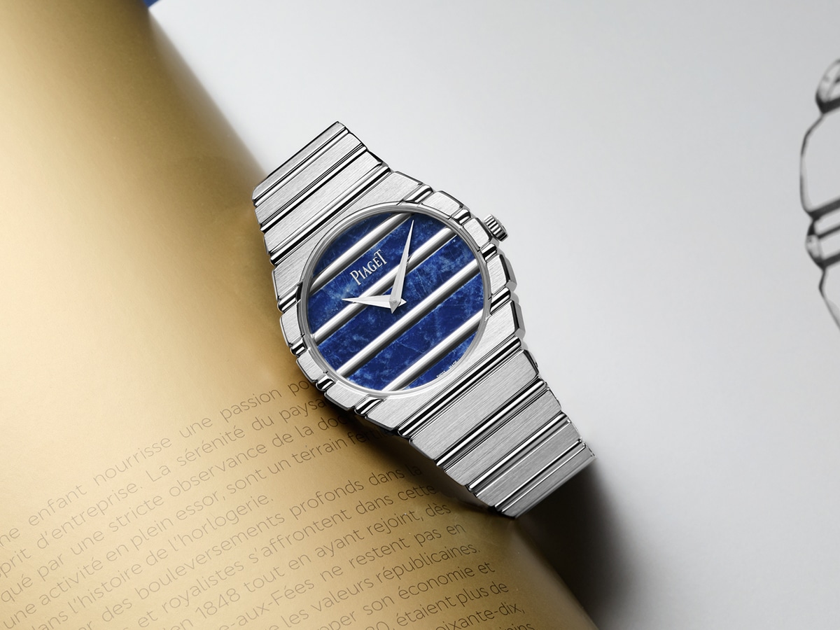 Piaget polo 79 g0a51151 - automatic white gold sodalite watch
