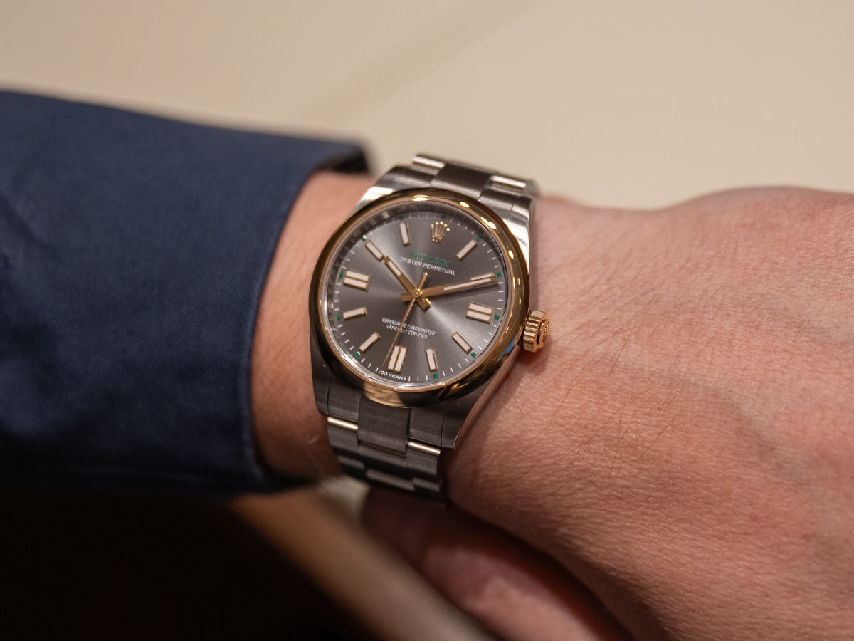 Rolex centenrary on wrist