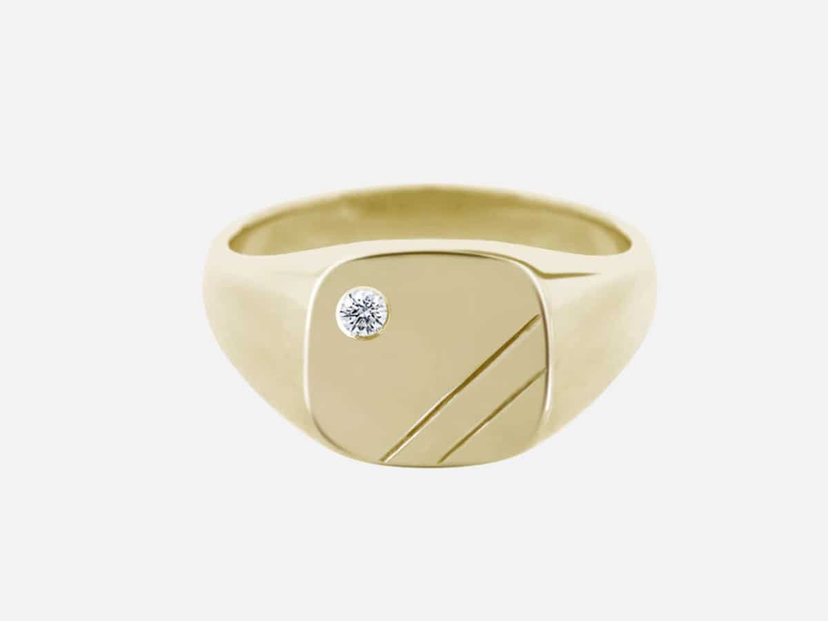 Scarlett jewellery label cushion signet rings