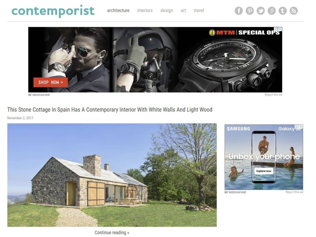 Contemporist website homepage screenshot