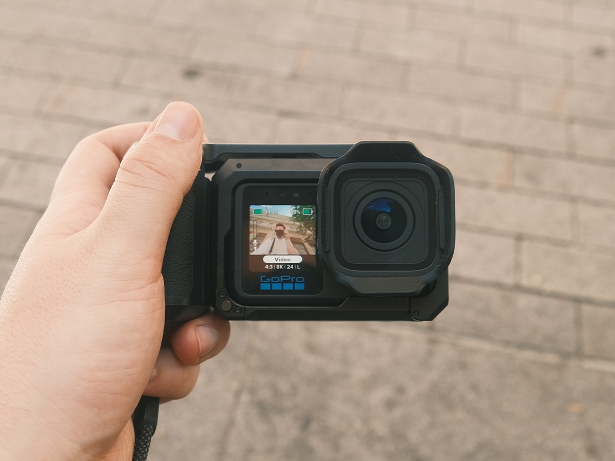 Gopro mission 1 pro grip in hand 5