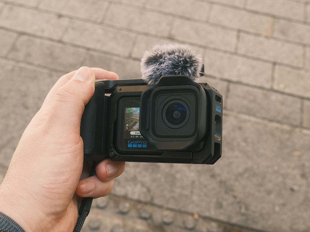 Gopro mission 1 pro grip in hand 6