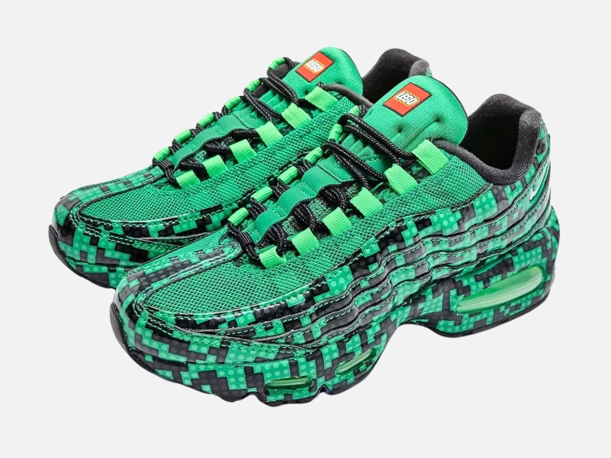 スニーカー knmen149-0863 NIKKE PS Air Max95 Kecraft LEGO's Nike Air Max 95 'Lucky Green' Is a Minecraft Creeper for