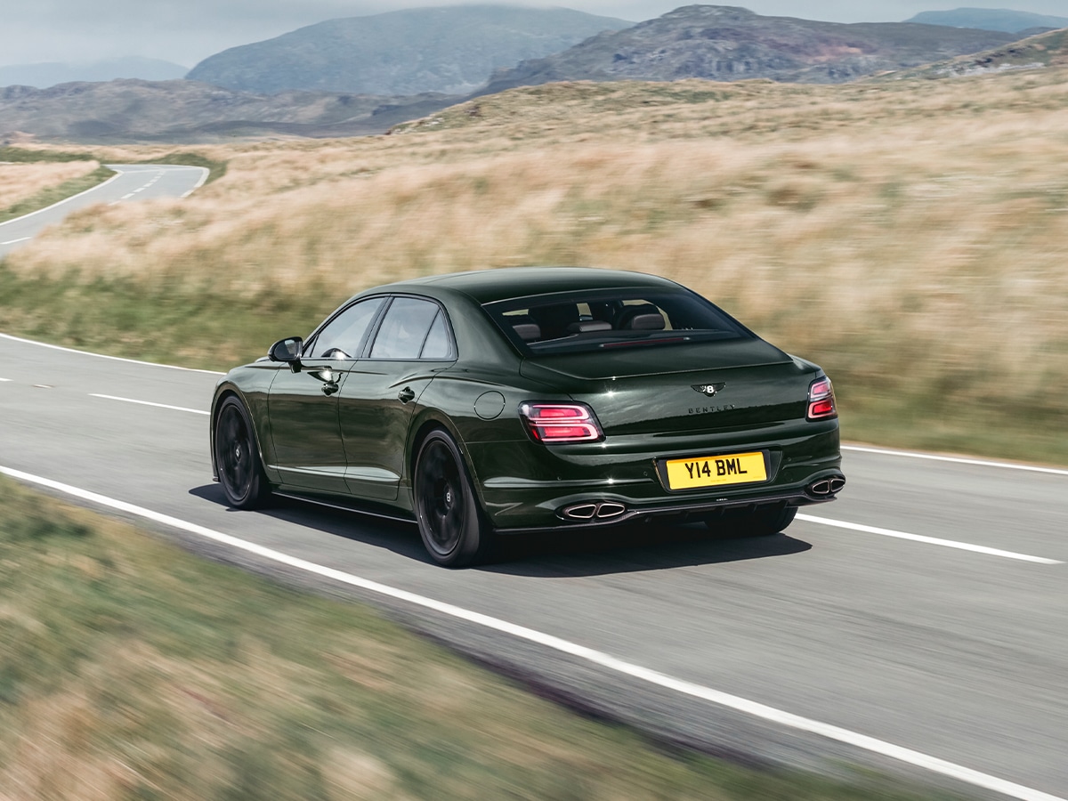 2026 bentley flying spur s rear end on road