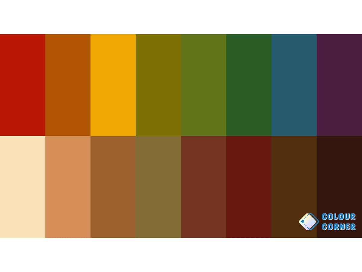 A true autumn colour palette