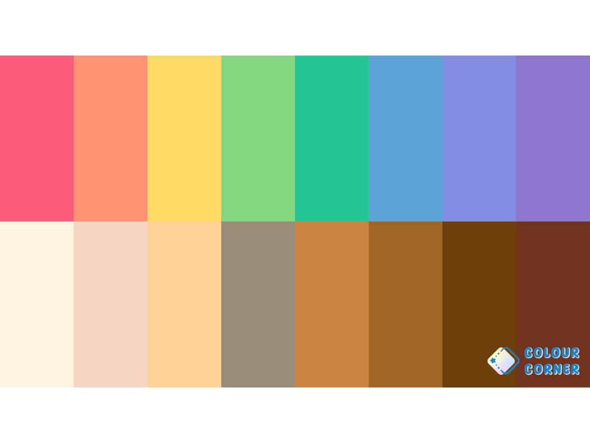 A true spring colour palette