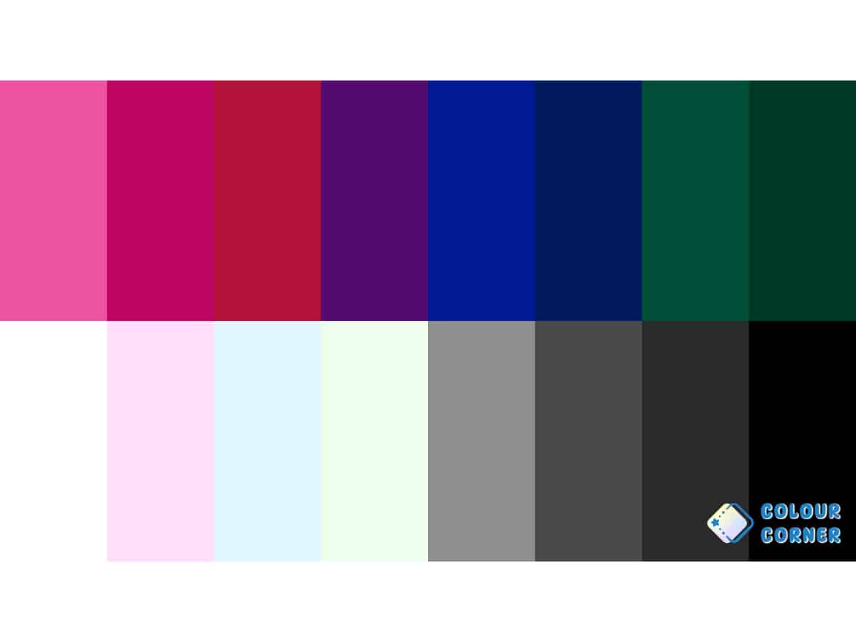 A true winter colour palette