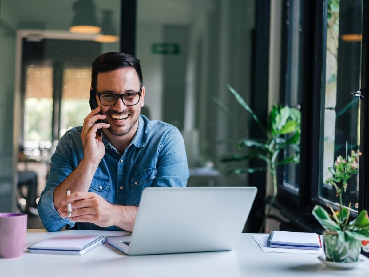 man reviewing superannuation balance on phone