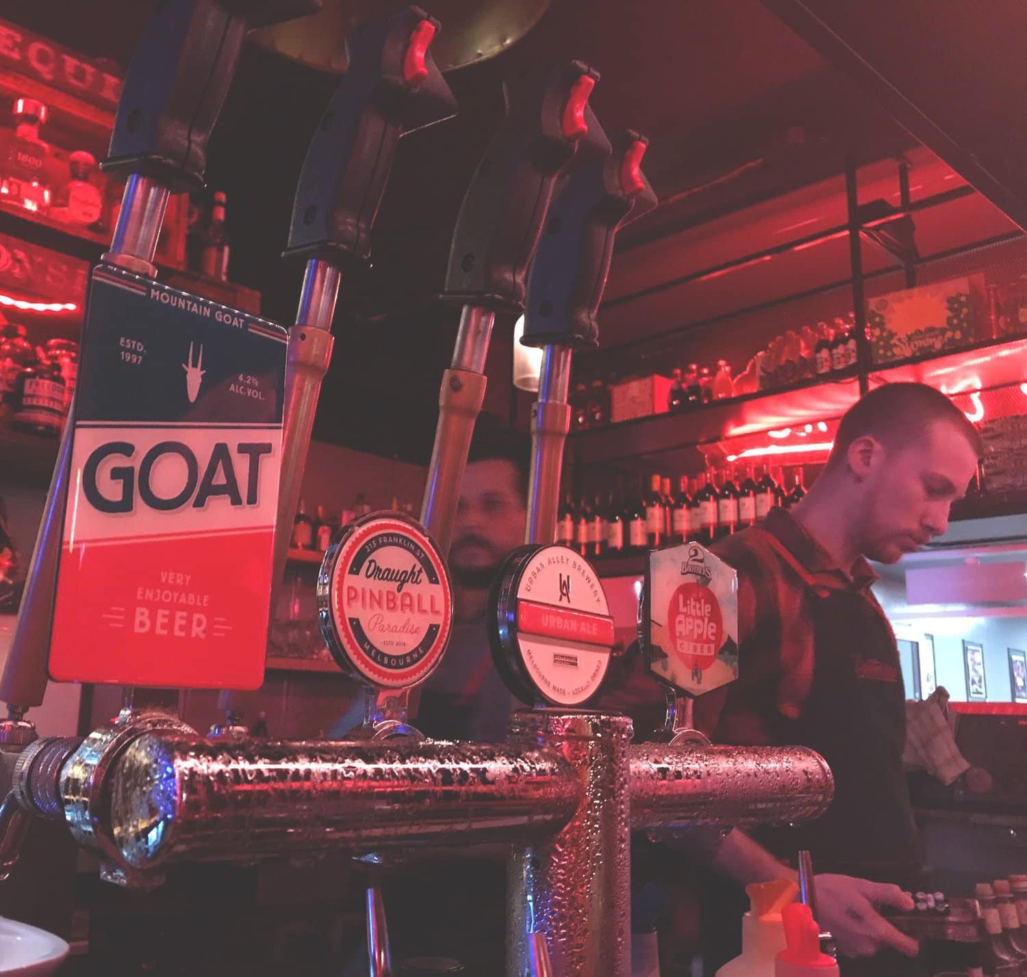 Interior of Bartronica arcade bar Melbourne