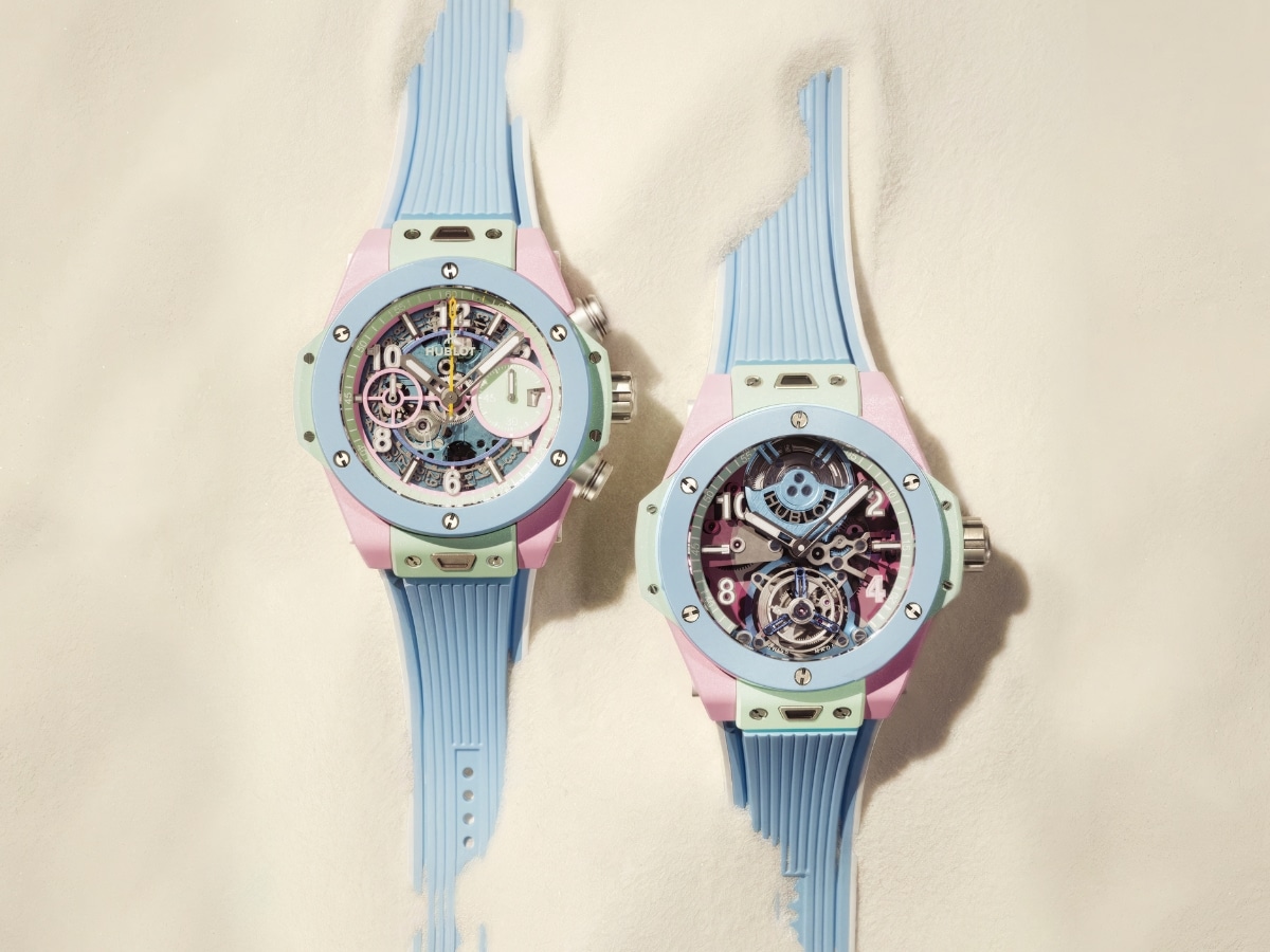 Big bang summer multi coloured ceramic chronograph - tourbillon
