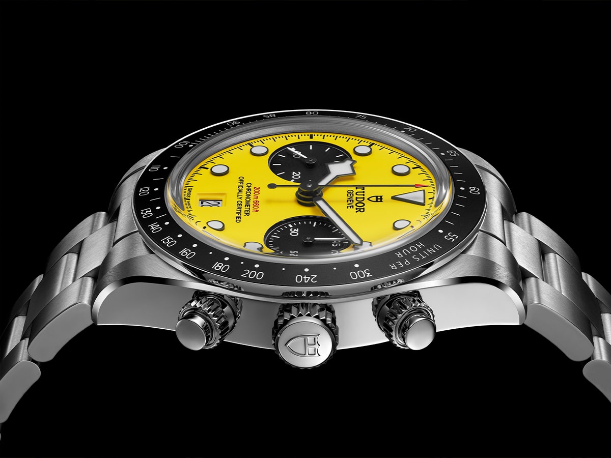 Tudor Black Bay Chrono 39 "Bumblebee" ref. 79310NBlack bay chrono 39 bumblebee ref 79310n dial flat