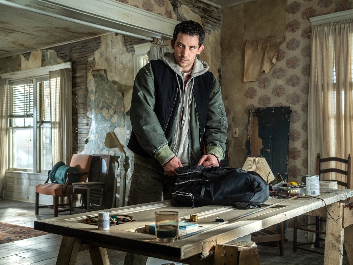 Josh O'Connor stars as Daniel Kellner on the run in a scene from Disclosure Day