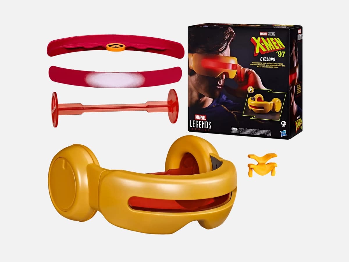 Official packaging box for the Marvel Legends Cyclops premium roleplay visor