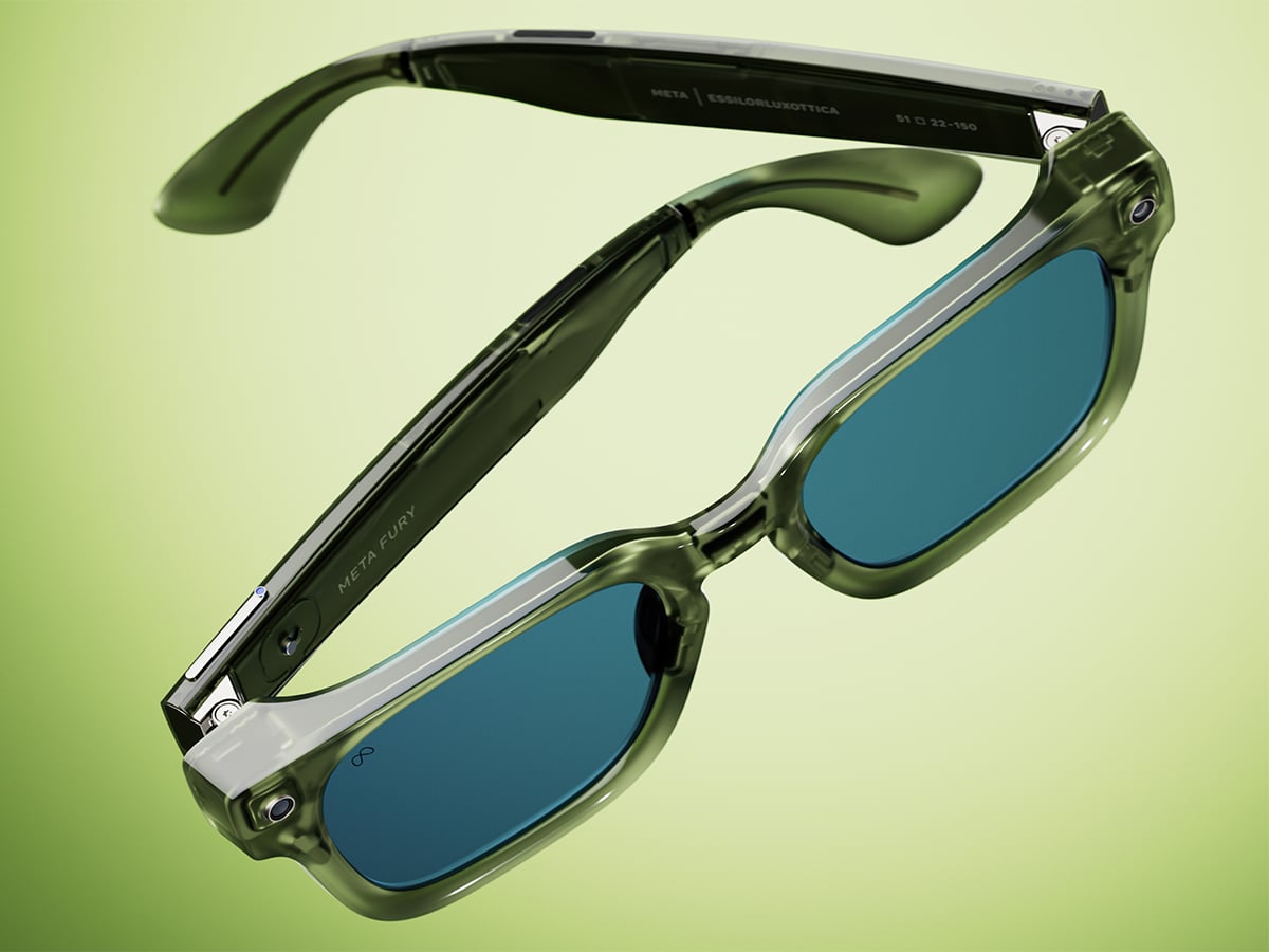 Meta glasses 0011 meta fury racing green atlantic blue 16x9