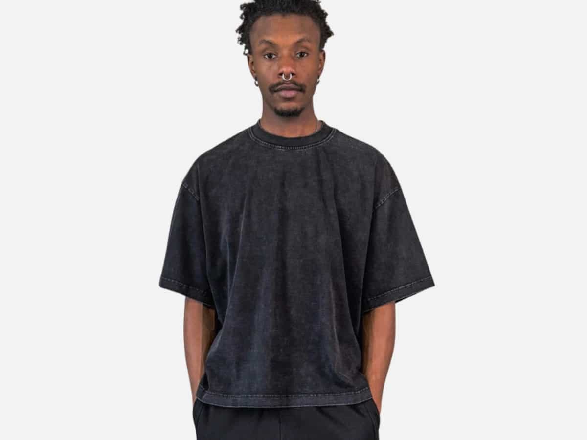 Rue porter cropped boxy luxury men's t shirt