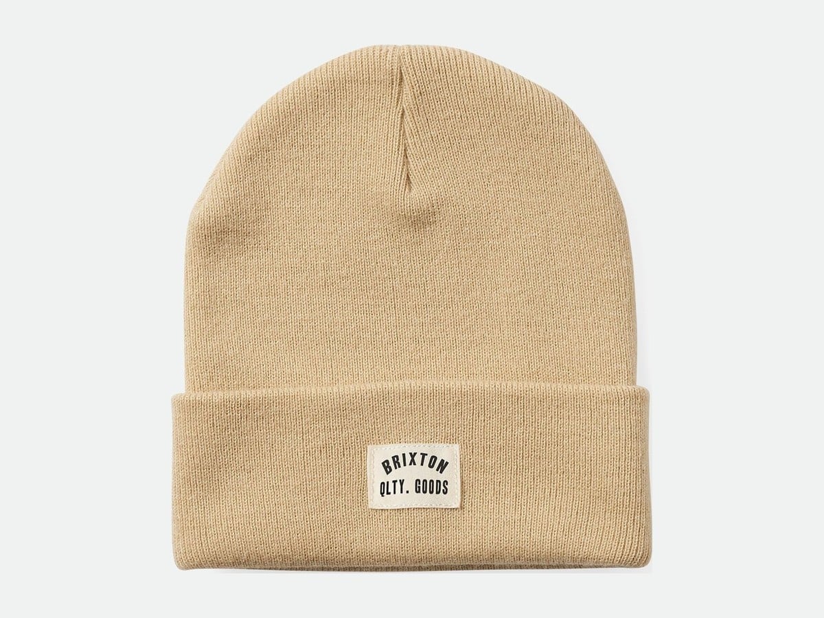 Brixton Woodburn Watch Cap Beanie in Biscotti