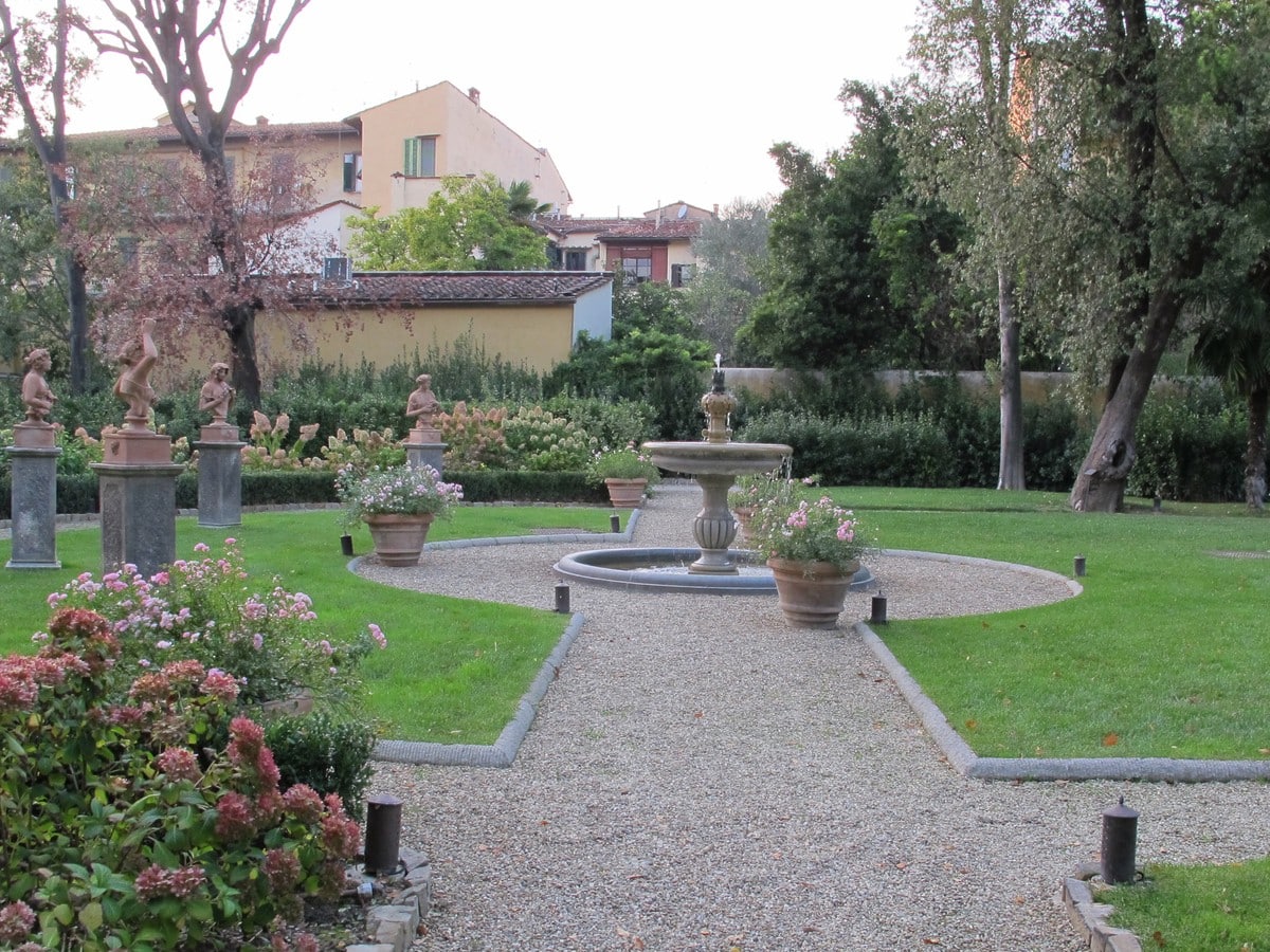 The garden at Four Seasons Hotel Firenze in Florence