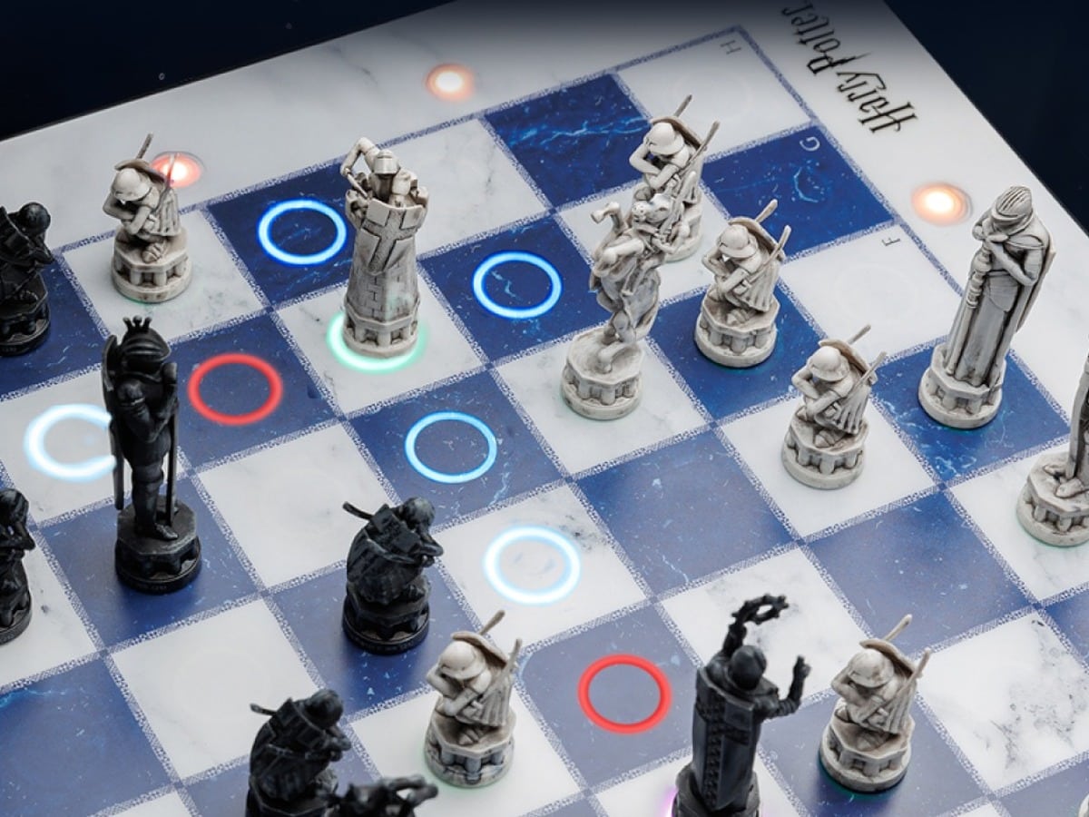 GoChess Wizard Lite board with LED coaching lights showing legal moves