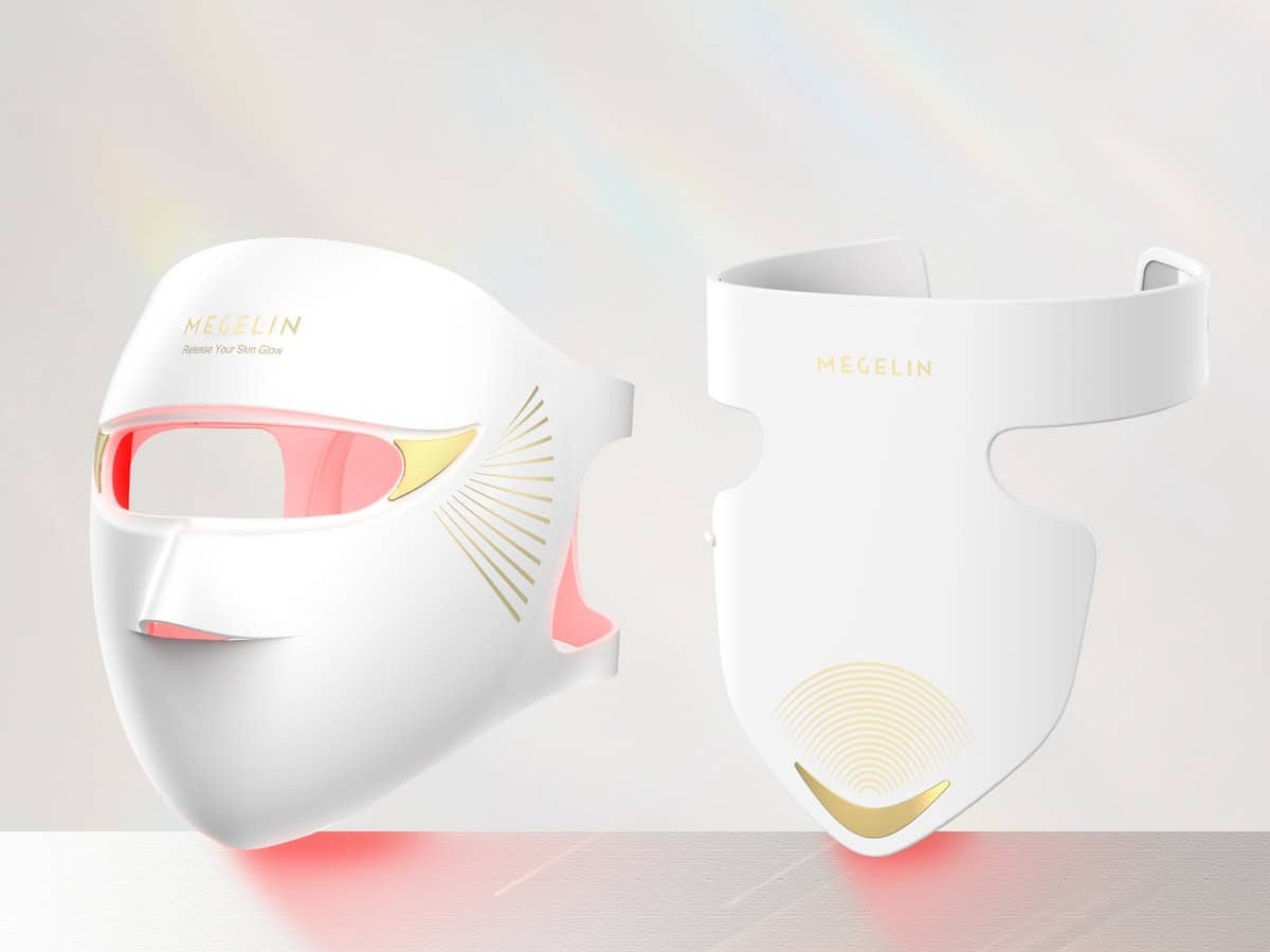Front and back view of the Megelin Duo-Lux LED face mask