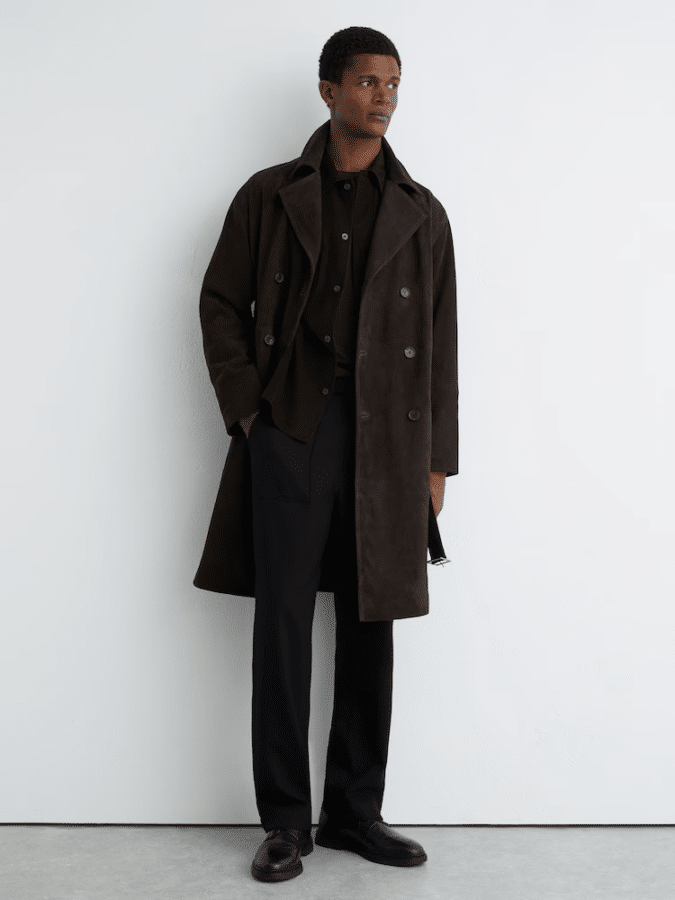 Reiss suede trench