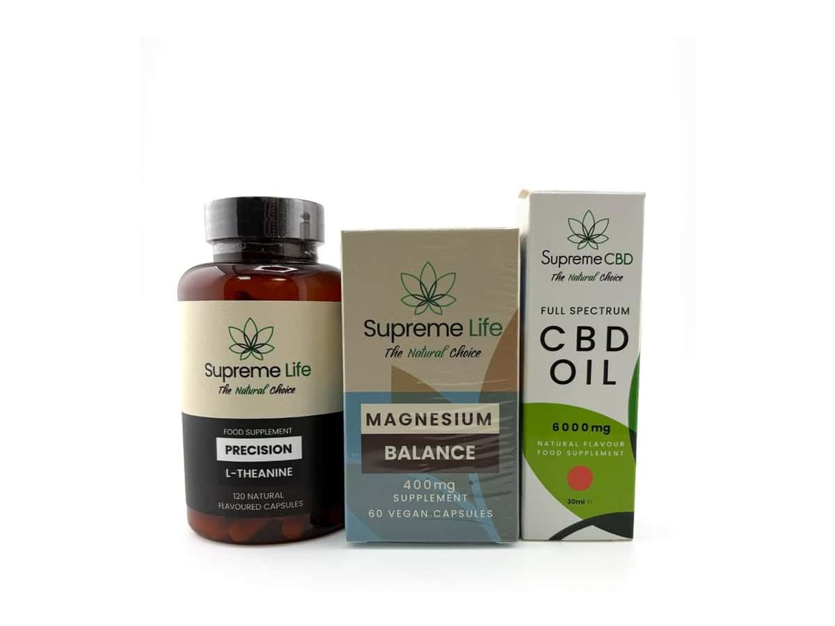 Supreme CBD Ultimate Stress and Sleep Bundle with L-Theanine and magnesium