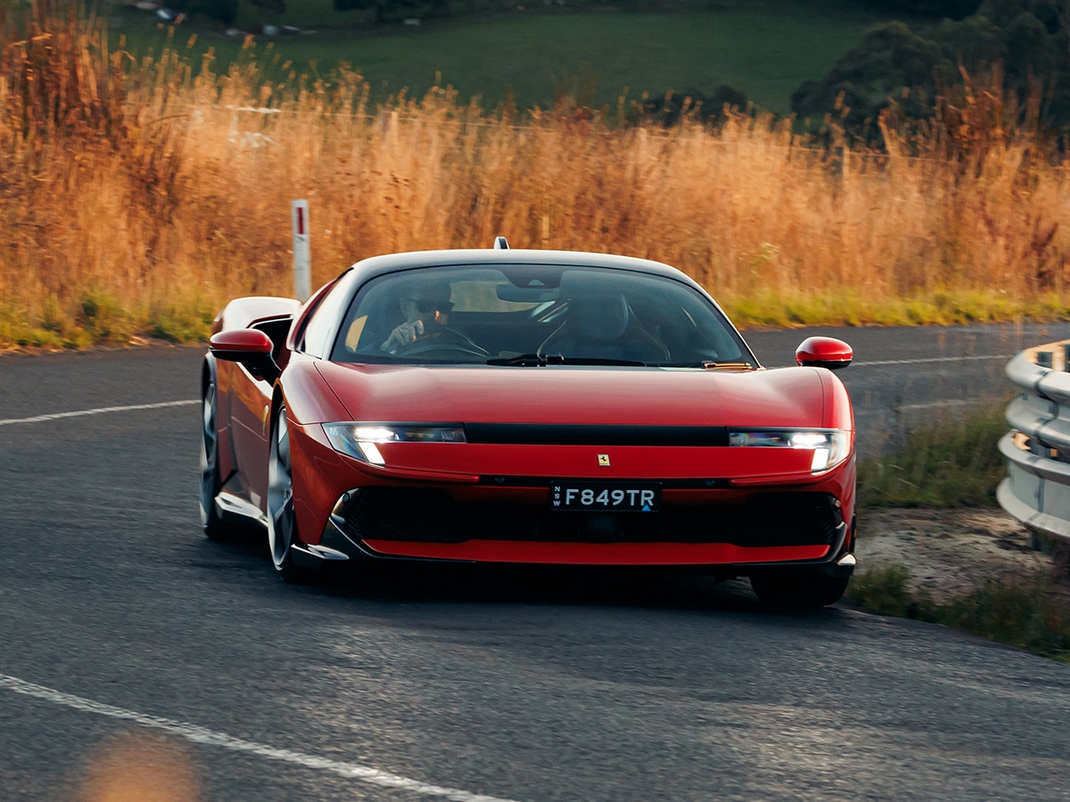 Ferrari on road front end