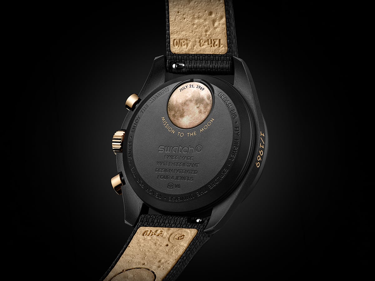 Swatch x omega mission to the moon 1969 back