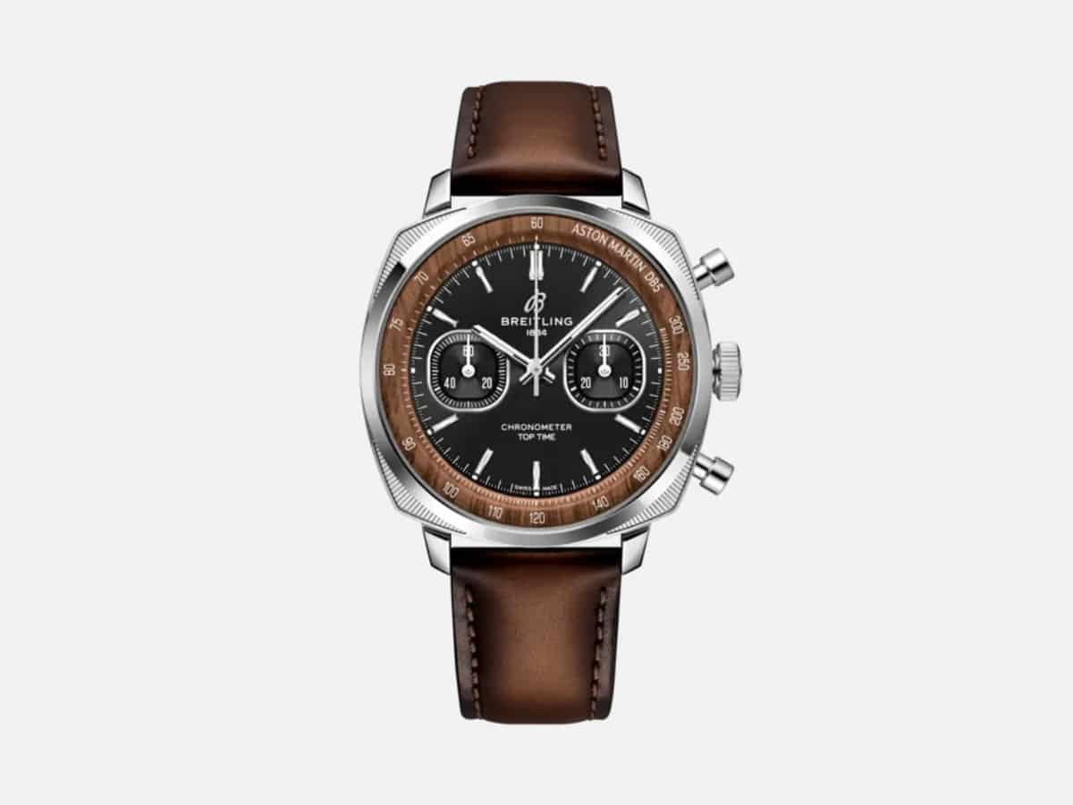 Top time b01 chronograph 41 tribute to aston martin db5 steel and platinum