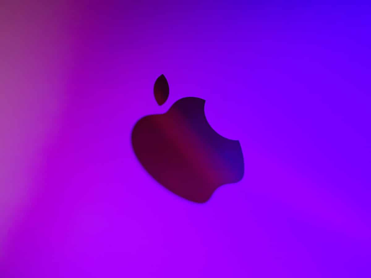 Apple logo blue