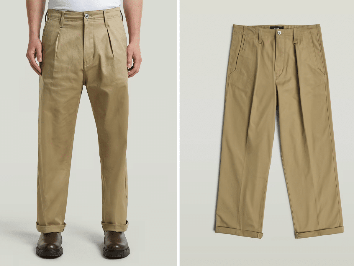 G star pleated chino