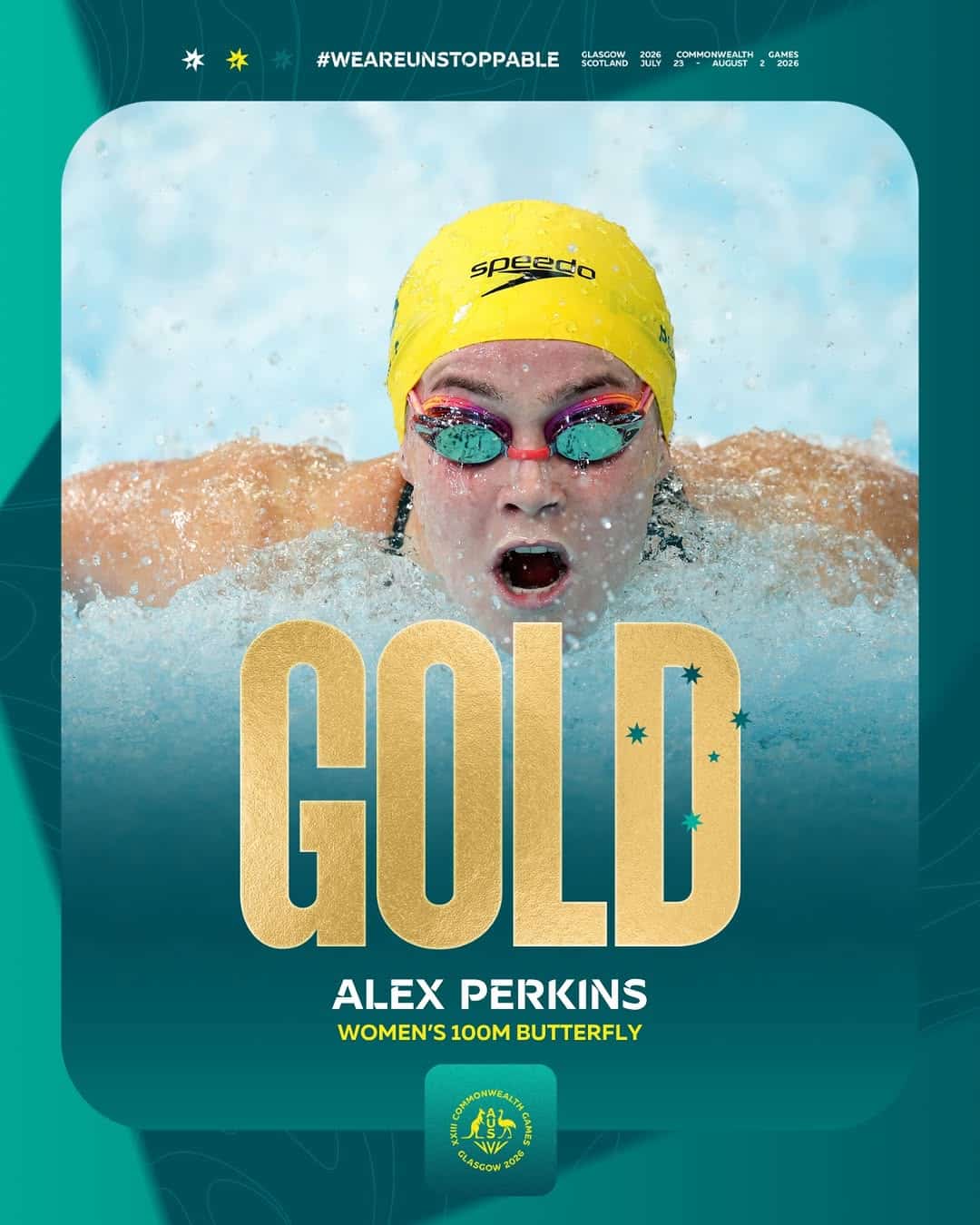 Alex Perkins, Women's 100m Butterfly, Glasgow 2026 Commonwealth Games