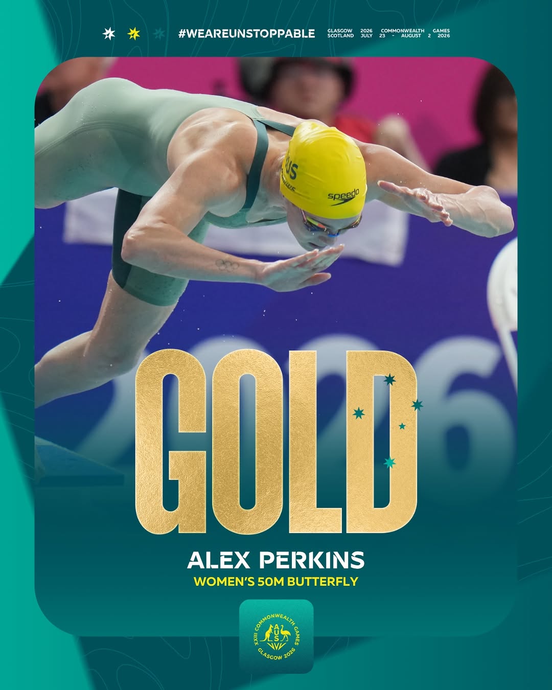 Alex Perkins, Women's 50m Butterfly, Glasgow 2026 Commonwealth Games