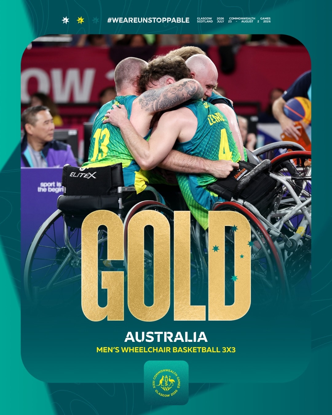 Australia, Men's Wheelchair 3x3 Basketball, Glasgow 2026 Commonwealth Games