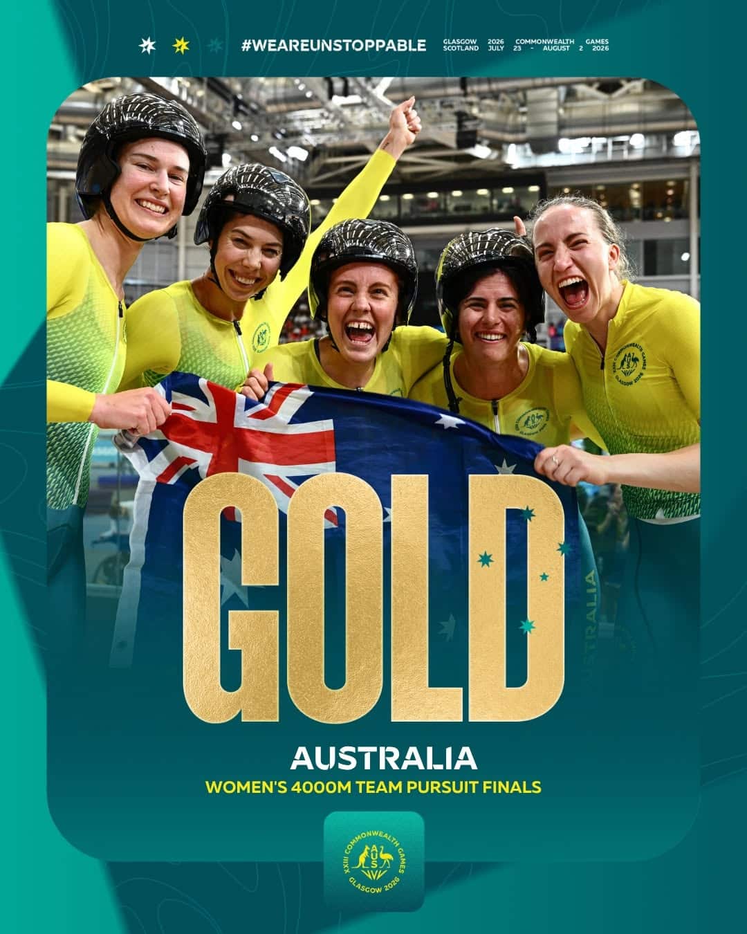Australia, Women's 4000m Team Pursuit, Glasgow 2026 Commonwealth Games