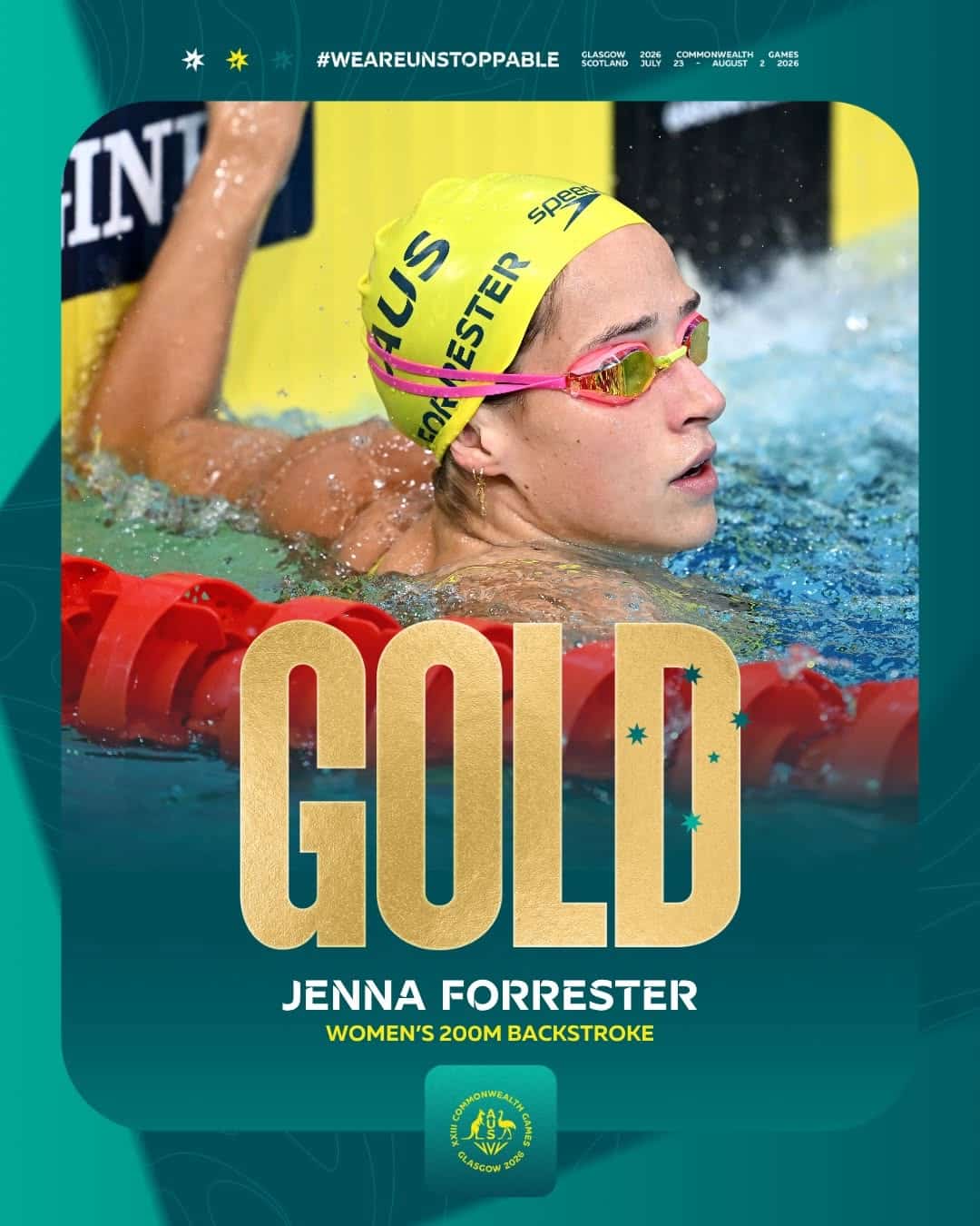 Jenna Forrester, Women's 200m Backstroke, Glasgow 2026 Commonwealth Games