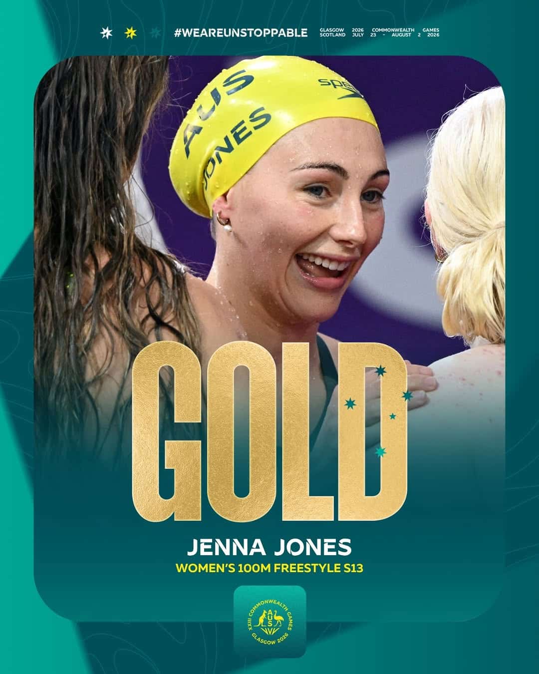 Jenna Jones, Women's 100m Freestyle S13, Glasgow 2026 Commonwealth Games
