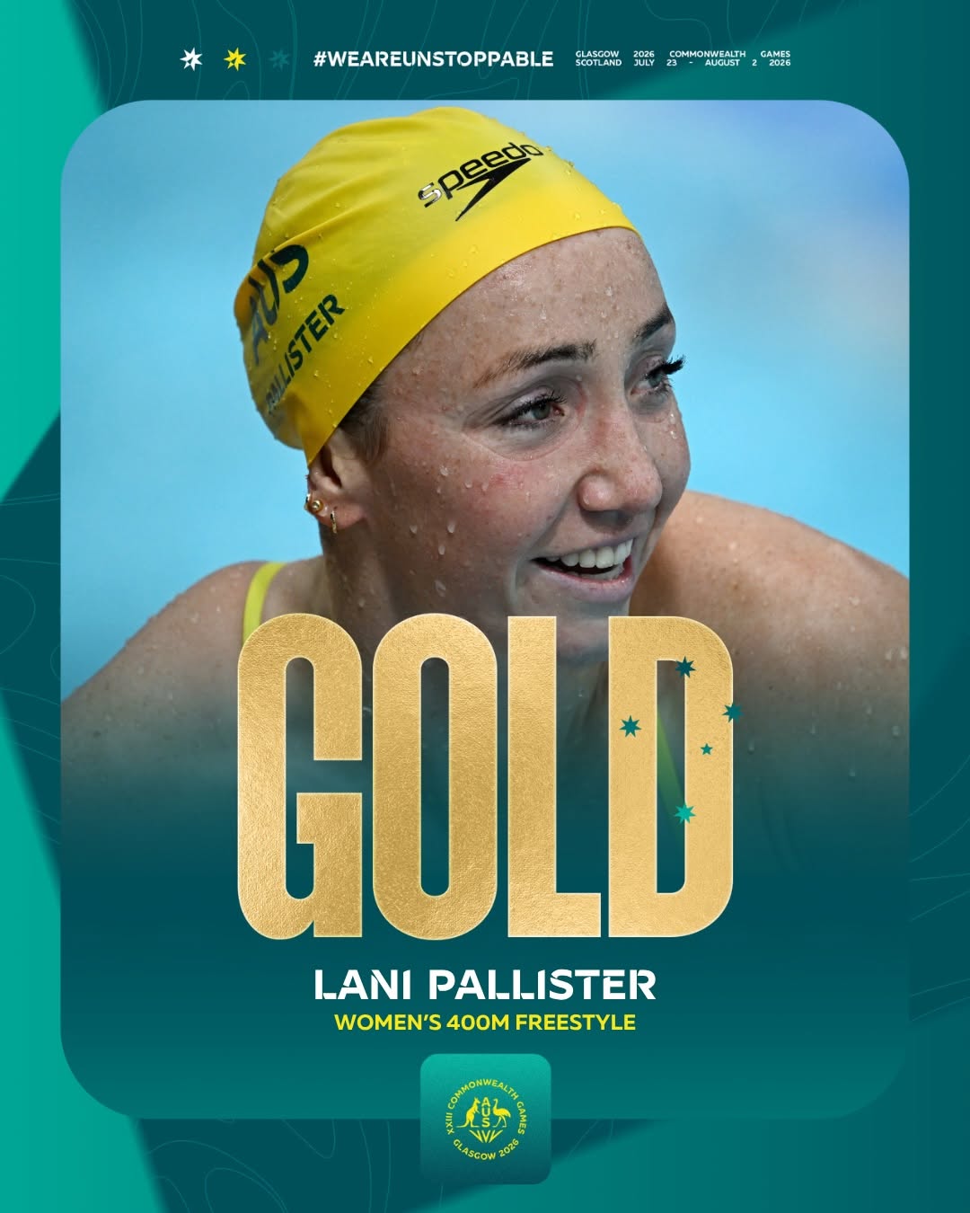 Lani Pallister, Women's 400m Freestyle, Glasgow 2026 Commonwealth Games