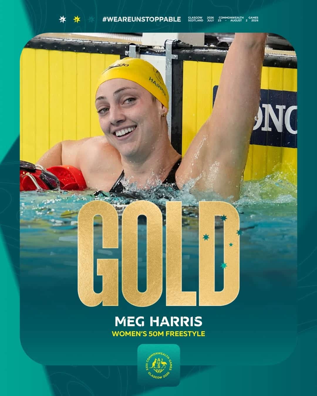 Meg Harris, Women's 50m Freestyle, Glasgow 2026 Commonwealth Games