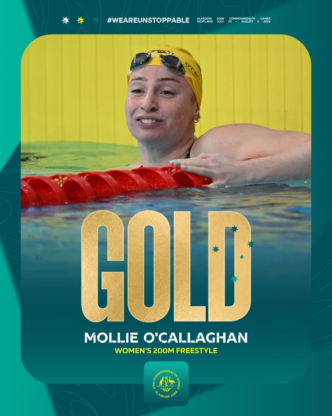 Mollie O'Callaghan, Women's 200m Freestyle, Glasgow 2026 Commonwealth Games