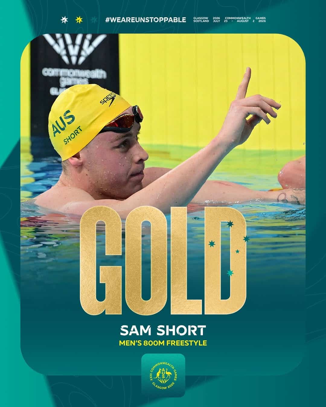 Sam Short, Men's 800m Freestyle, Glasgow 2026 Commonwealth Games