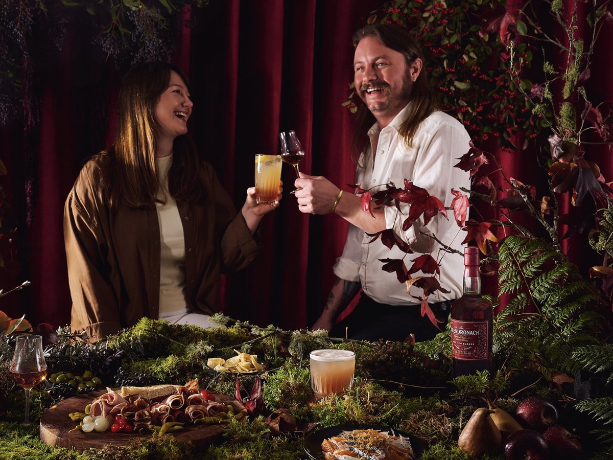 Guests toasting with cocktails at The GlenDronach An Ode to The Highlands