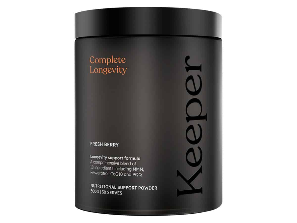 Keeper Health Complete Longevity 300g fresh berry powder tub
