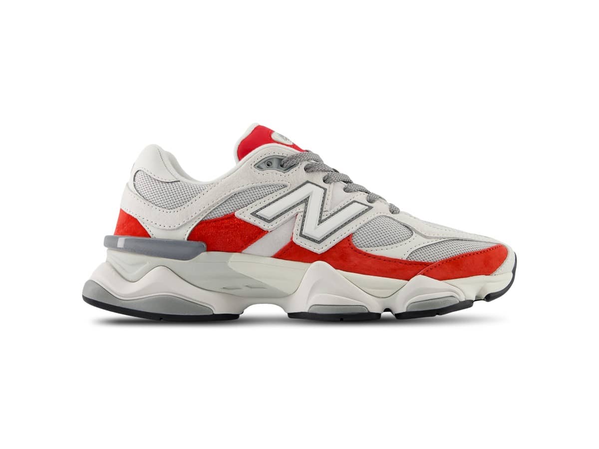 New Balance 9060 Men's in True Red/Grey/Reflection, on sale at Foot Locker.