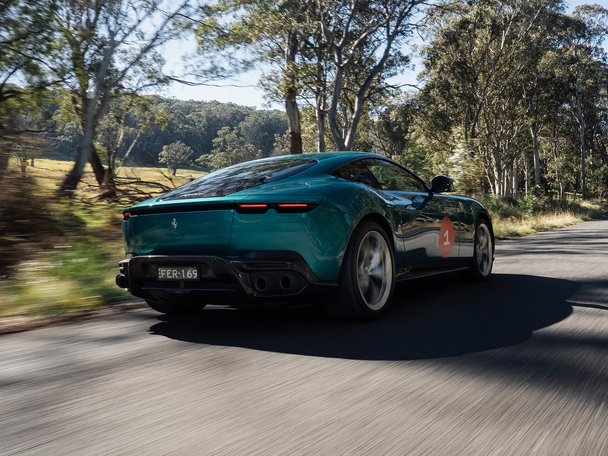 2026 ferrari amalfi rear three quarter on road