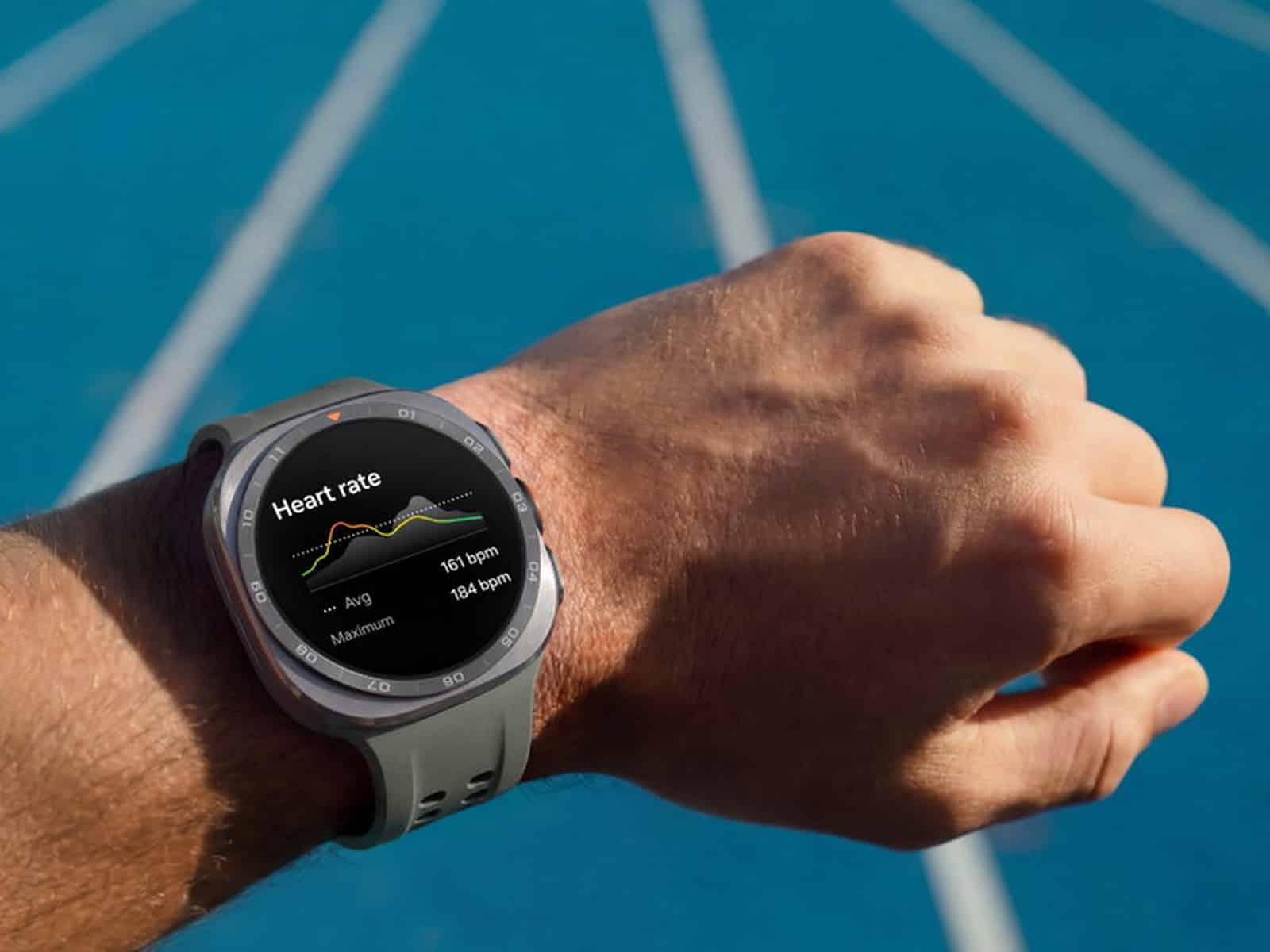 The Samsung Galaxy Watch range lined up together against a plain studio background.