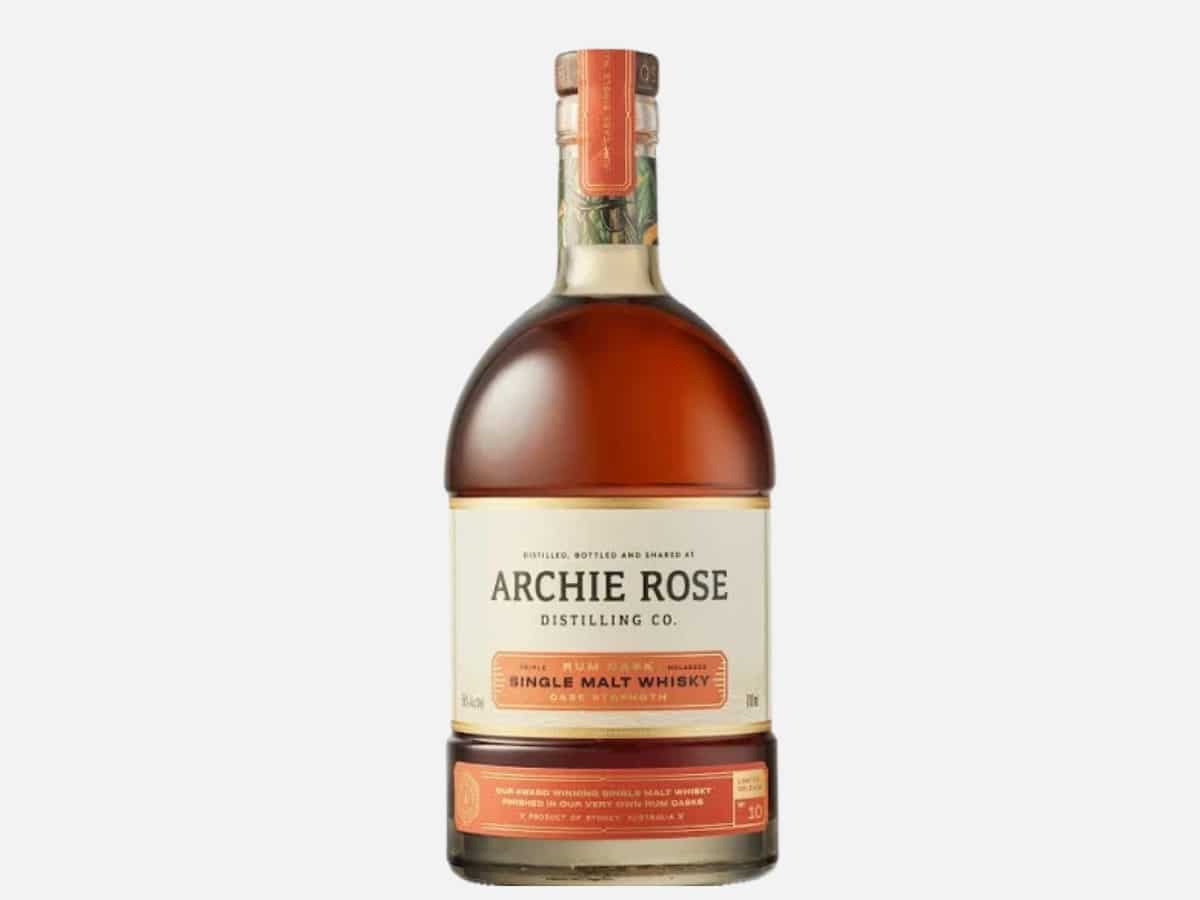 Archie rose rum cask finish single malt australian whisky