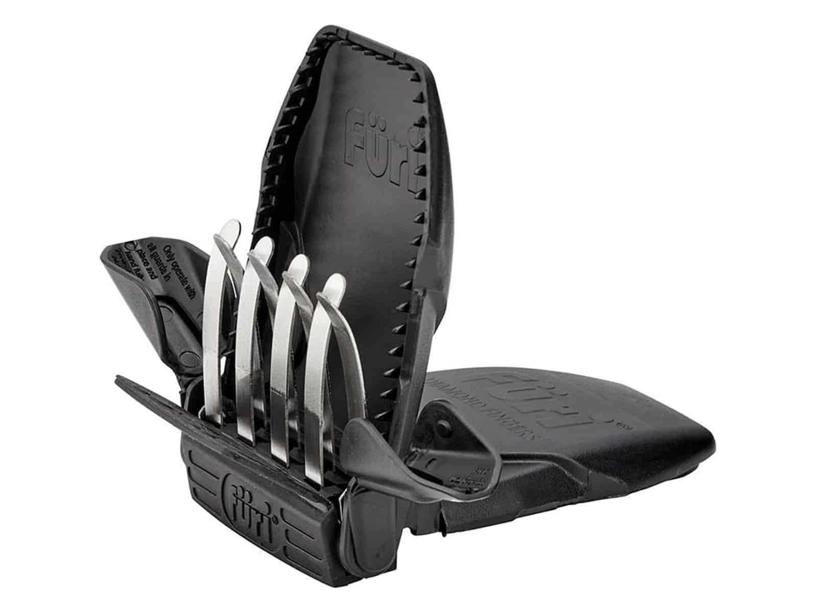 Furi Diamond Fingers Compact Knife Sharpener opened for use