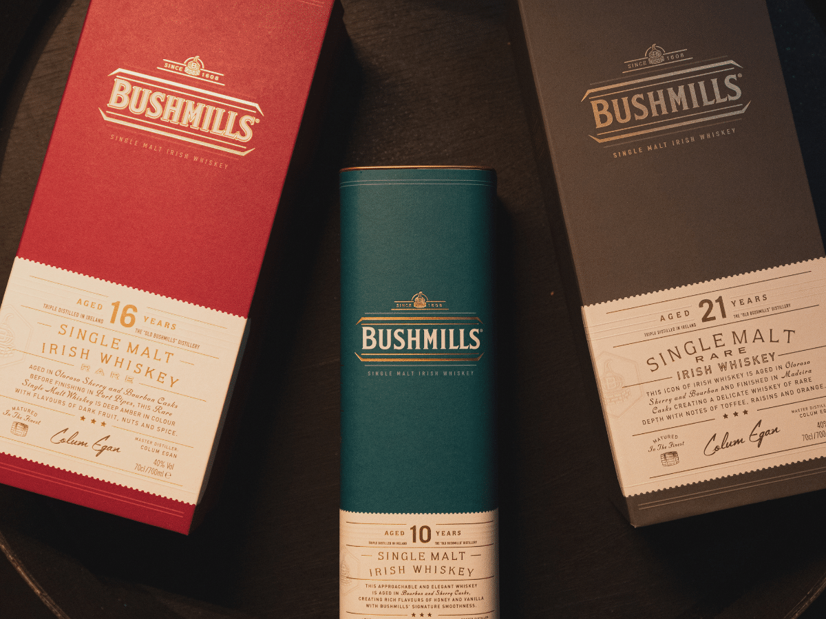 The Bushmills Single Malt Irish Whiskey Range | Image: Man of Many